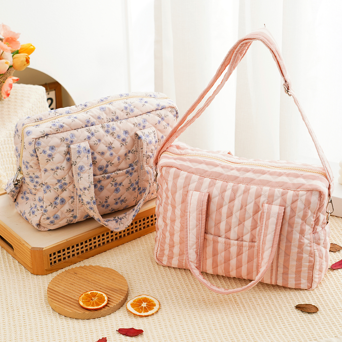 Baby Bag Nursery - Happyflute Quilted Mummy Bag Multi-functional Baby