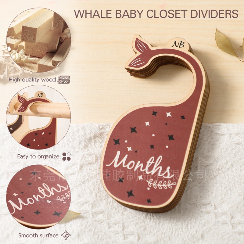 Baby Nursery Age - Wooden Baby Clothes Dividers Whale Swan