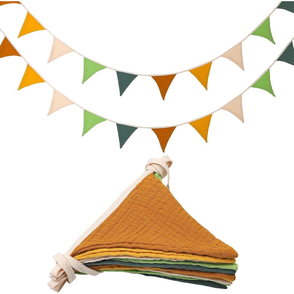 Baby Nursery Vintage - 7.75ft Vintage-Colored Pennant Banners for Playroom,