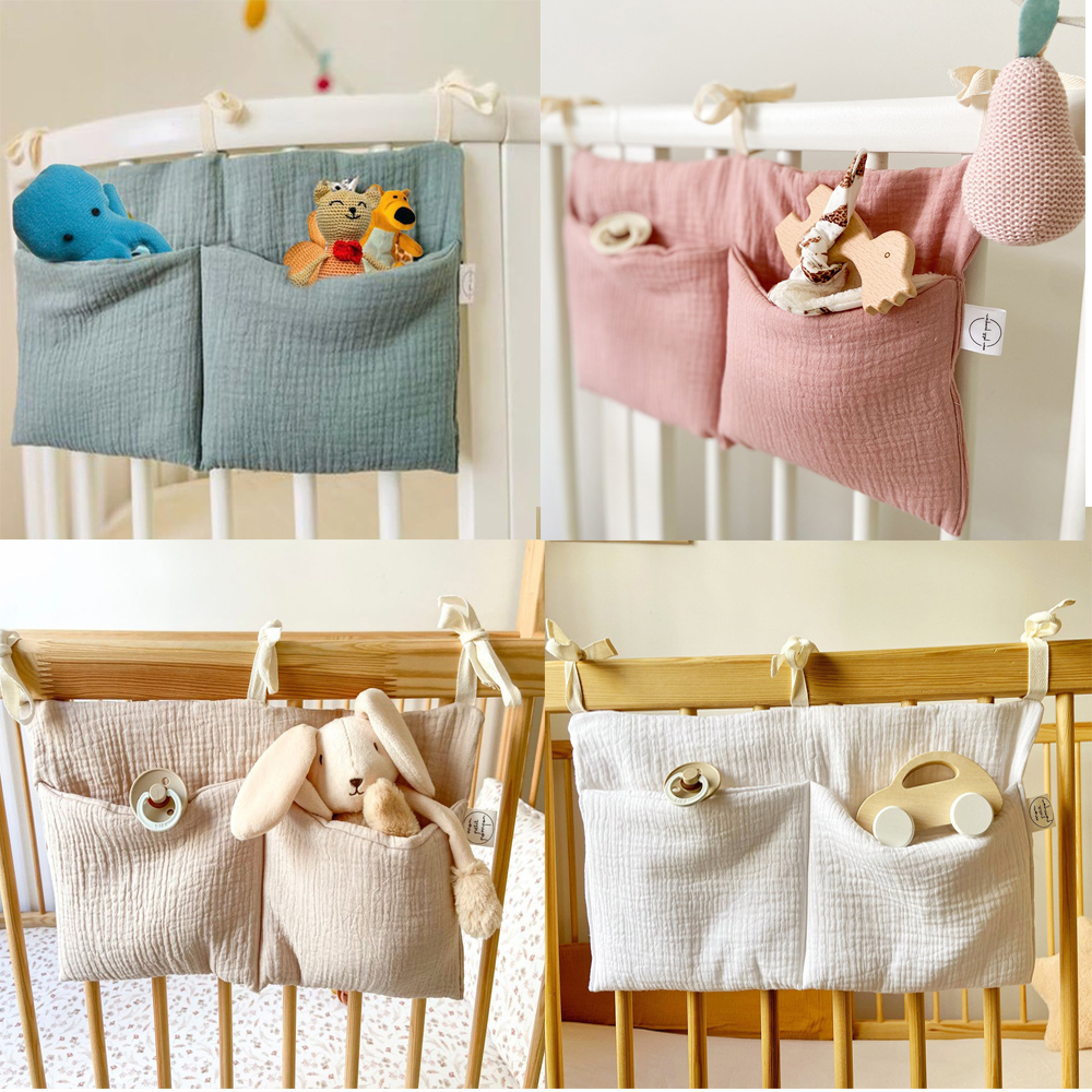 Baby Nursery Organiser - Baby Crib Organizer Cot Caddy Bed