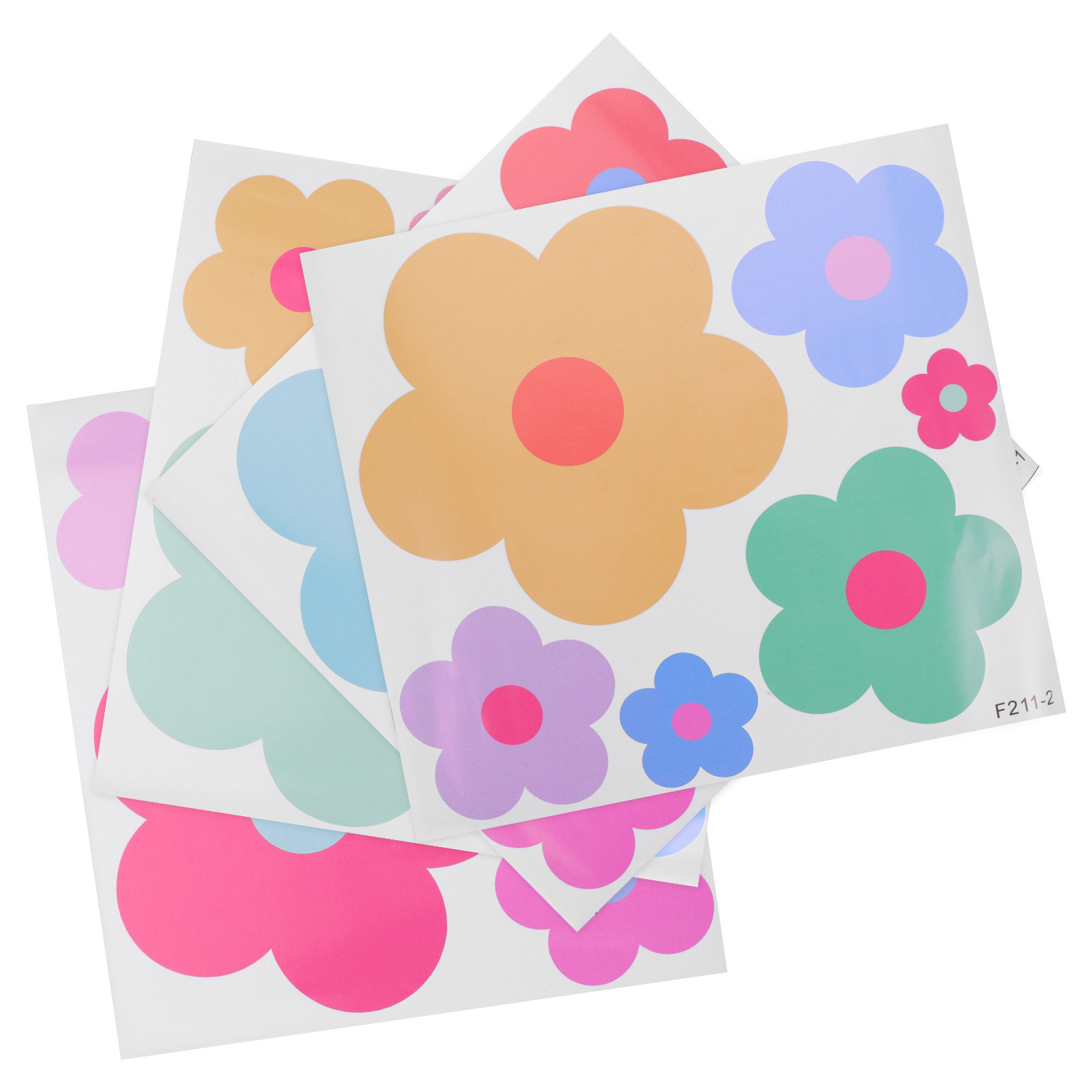 Wall Decal Nursery - 8 Sheets Colorful Flower Wall Stickers