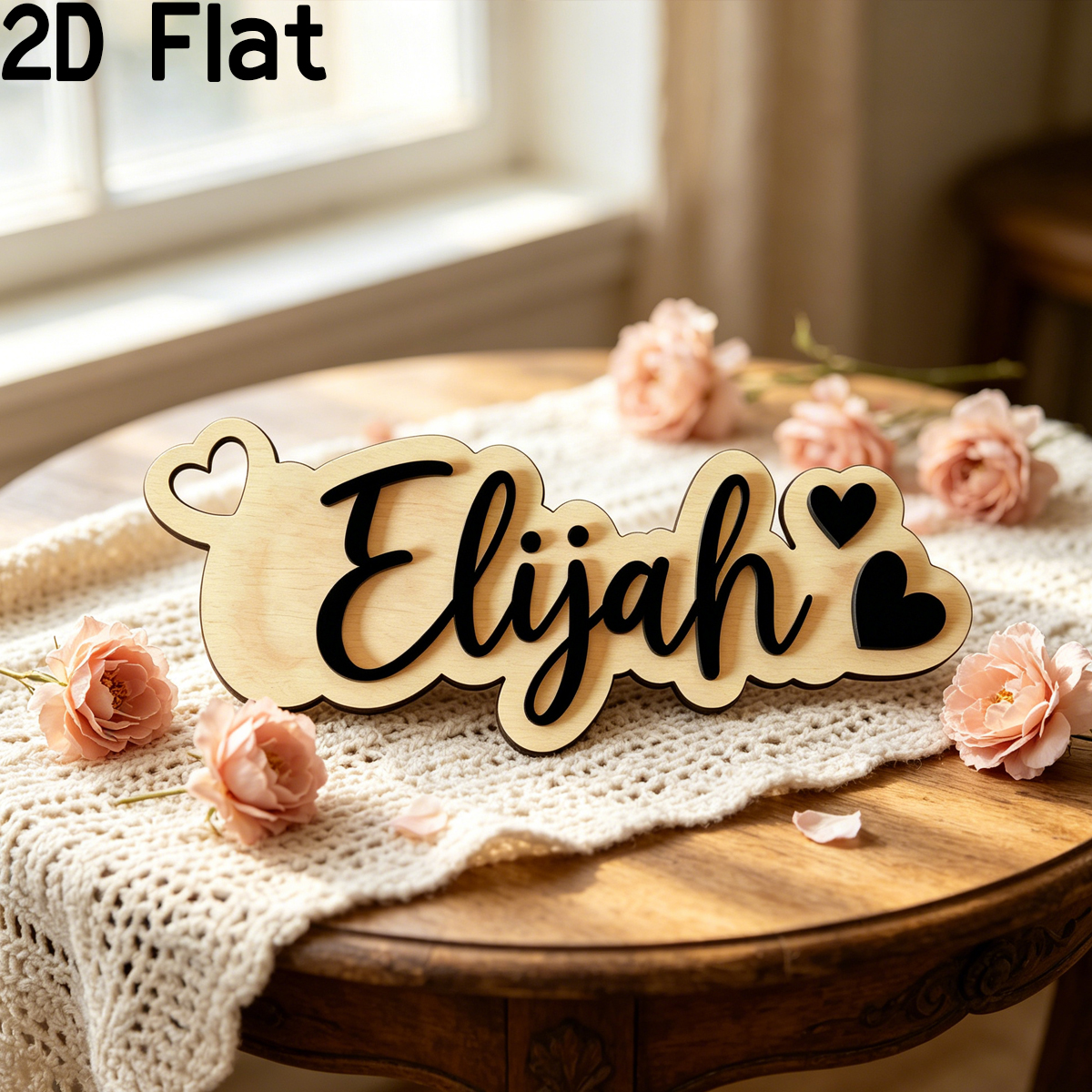 Baby Nursery Wall Decor - 1Pc Custom Love Decor Wooden Acrylic