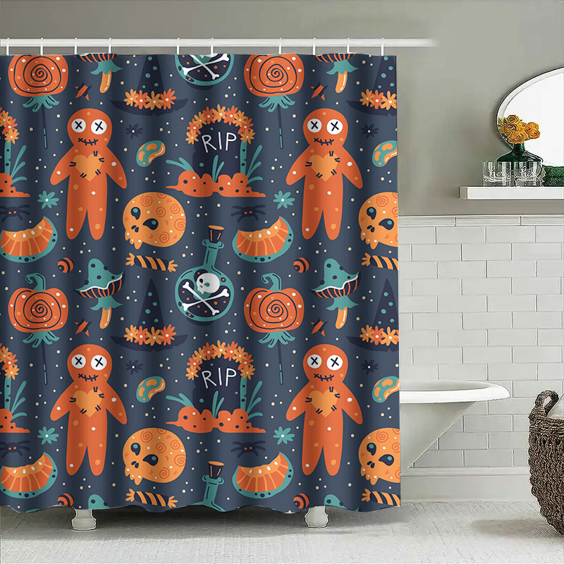 Baby Nursery Decor Ideas - Tuniu Cute Halloween Baby Shower Curtain