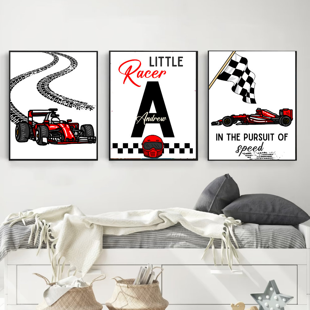 Custom Name Racing Car Nursery - Baby Nursery Wall Decor 리뷰 및 가격