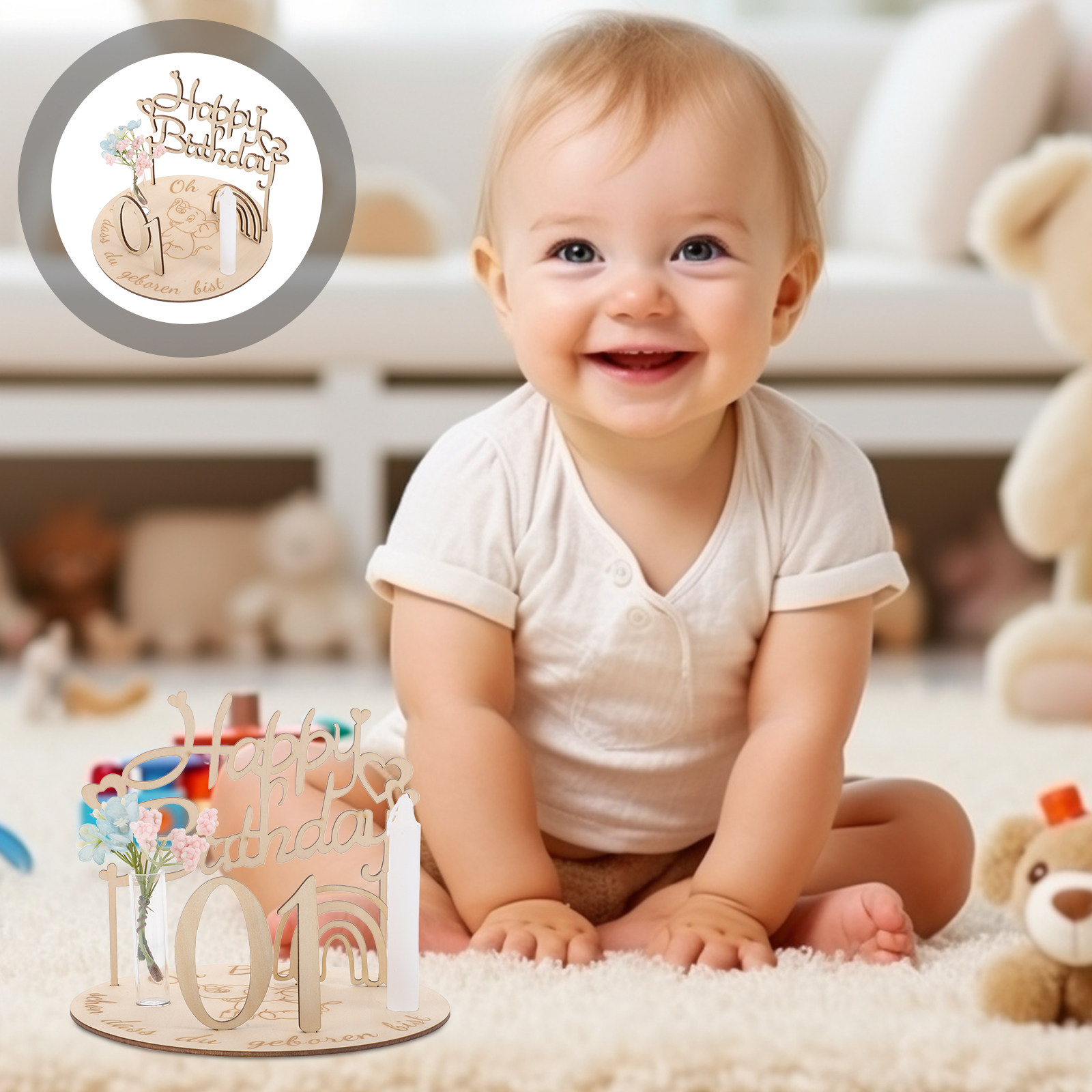 1Set Wooden Milestone Birthday - Baby Nursery Age 리뷰 및 가격