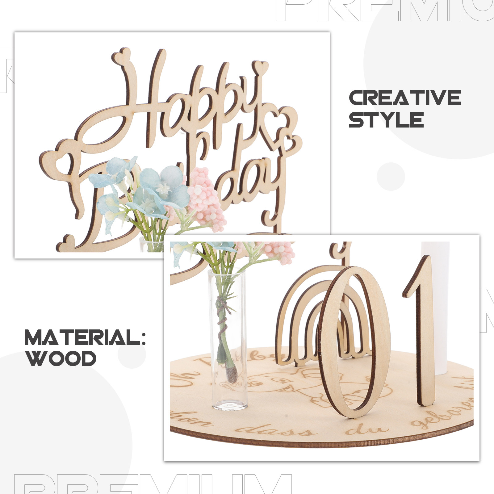 1Set Wooden Milestone Birthday - Baby Nursery Age 리뷰 및 가격