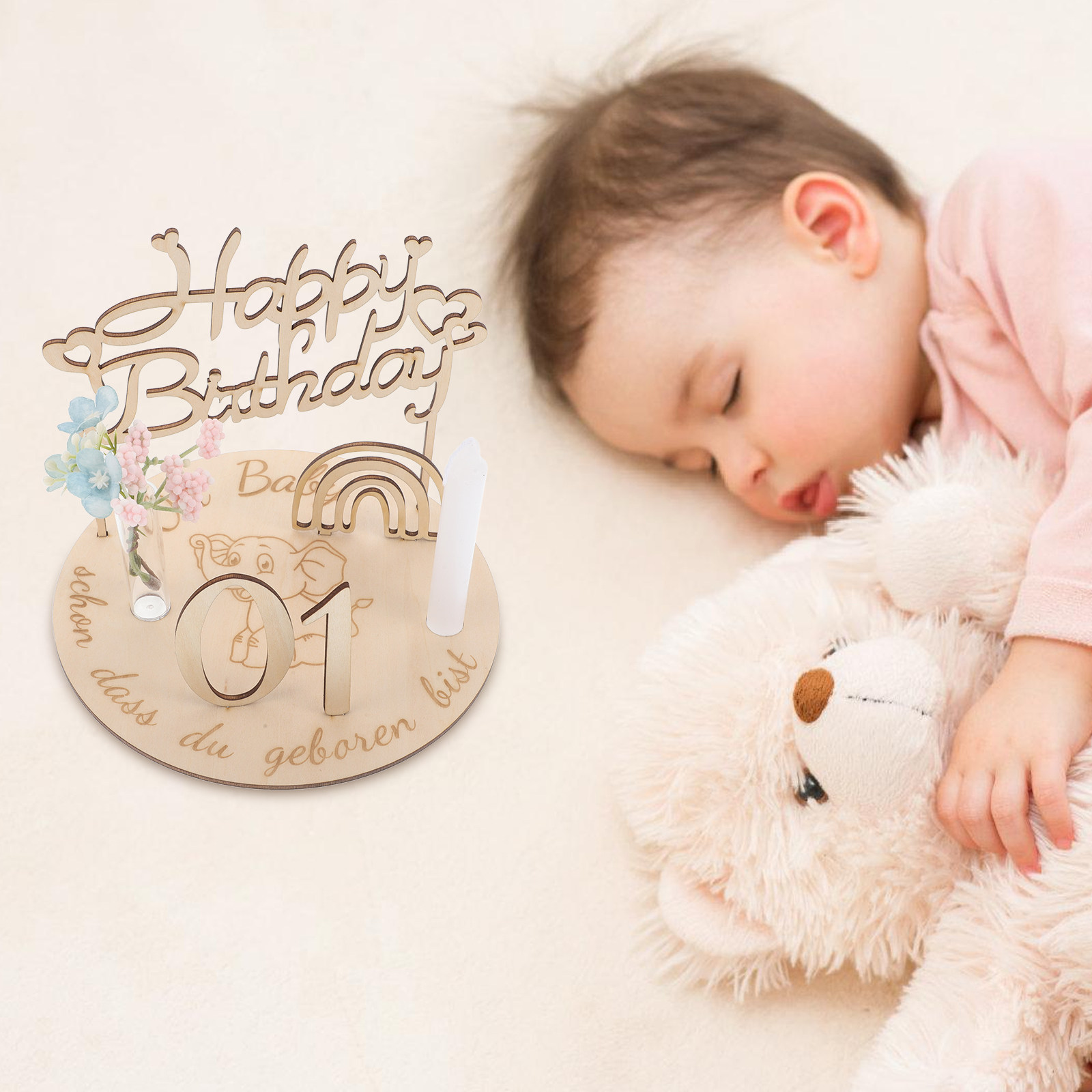 1Set Wooden Milestone Birthday - Baby Nursery Age 리뷰 및 가격