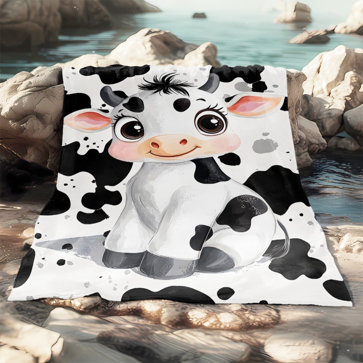 Cute Cartoon Cow Black White S - Baby Nursery Animal Theme 리뷰 및 가격