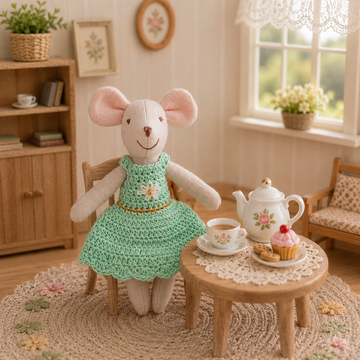 Handmade Crochet Mouse Doll, C - Baby Nursery Uniform 리뷰 및 가격