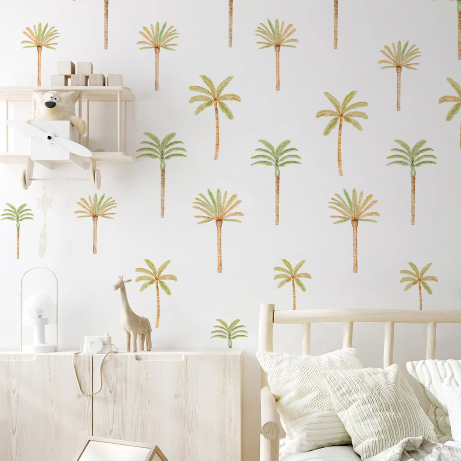 Boho Coconut Palm Tree Wall St - Baby Nursery Girl Room 리뷰 및 가격