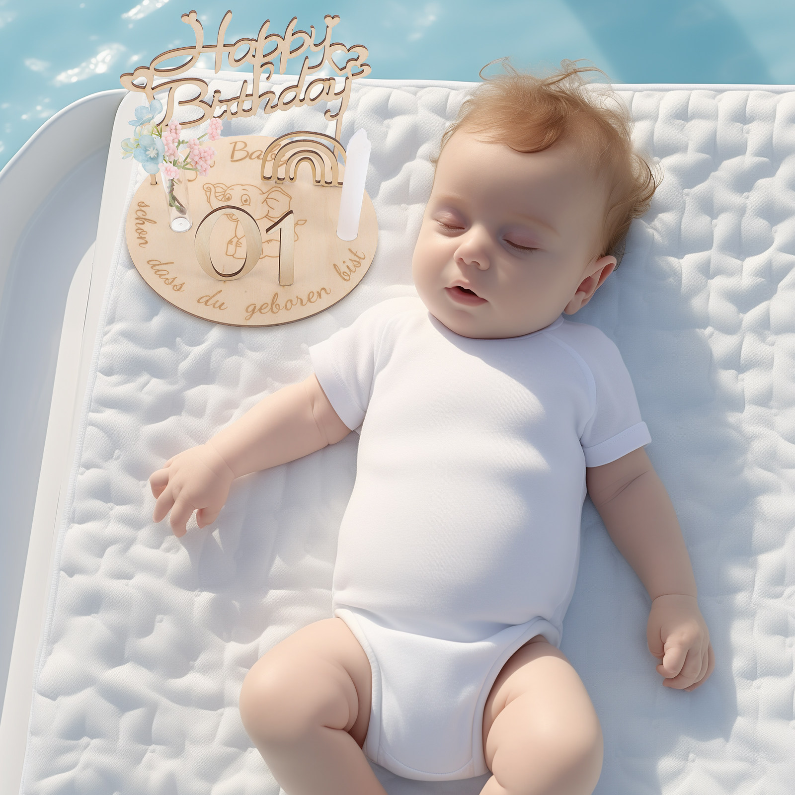 1Set DIY Wooden Baby Milestone - Baby Nursery Age 리뷰 및 가격