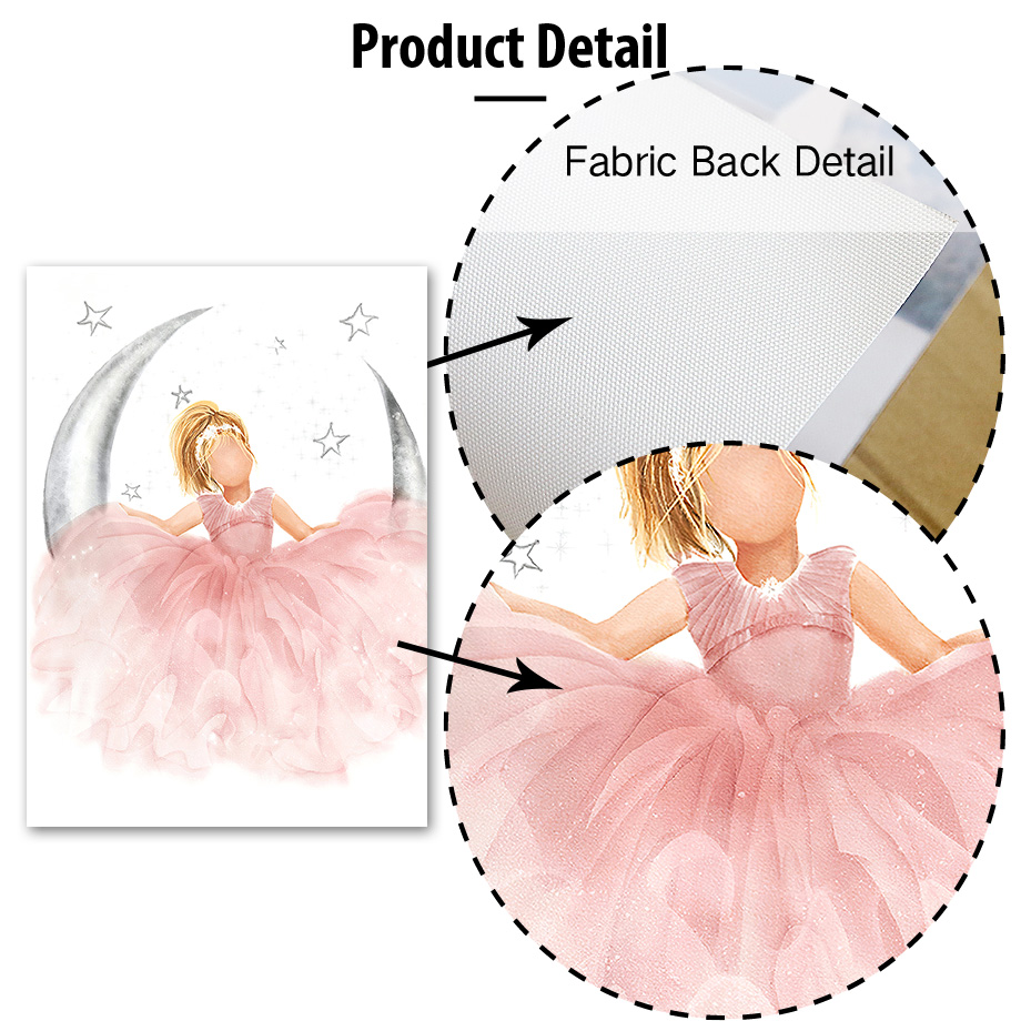 Pink Angel Girl Sun Moon Cloud - Baby Nursery Wall 리뷰 및 가격