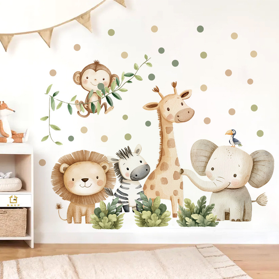 Boho Forest Animals Wall Stick - Baby Nursery Girl Room 리뷰 및 가격