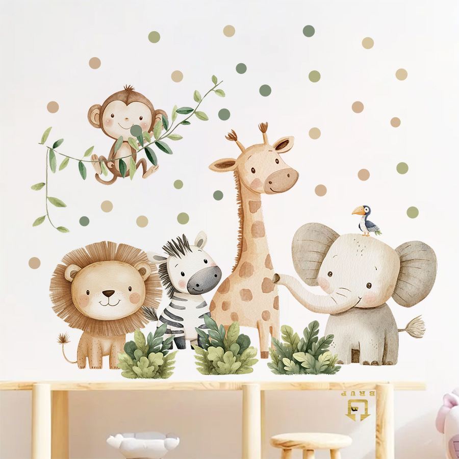 Boho Forest Animals Wall Stick - Baby Nursery Girl Room 리뷰 및 가격