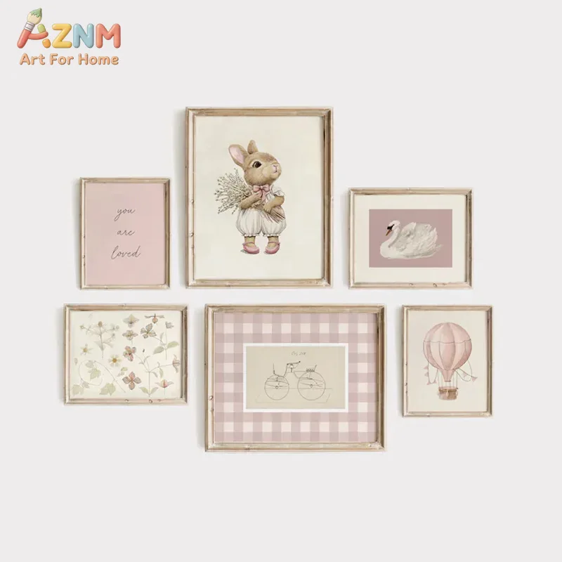 AZNM Boho Bunny Hot Air Balloo - Baby Nursery Vintage 리뷰 및 가격