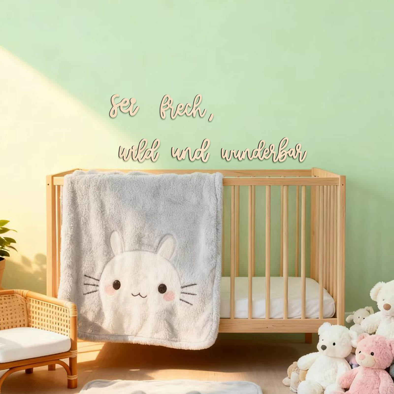German Wooden Nursery Sign - 