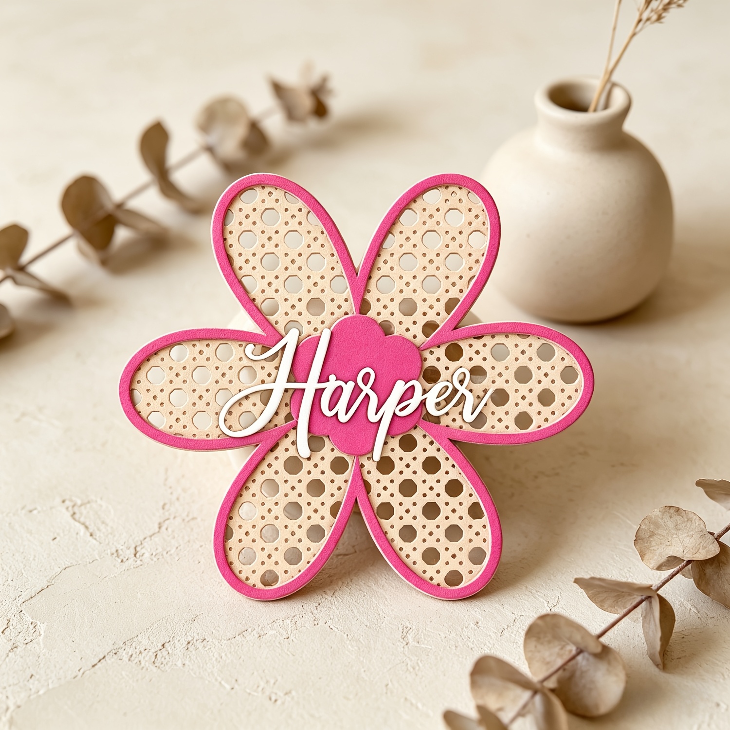 Personalized Boho Rattan Flowe - Baby Nursery Decorations 리뷰 및 가격
