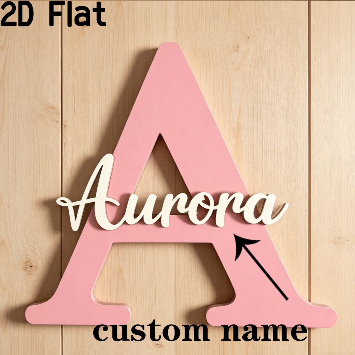 1Pc Custom Pink Alphabet A Woo - Baby Nursery Office 리뷰 및 가격