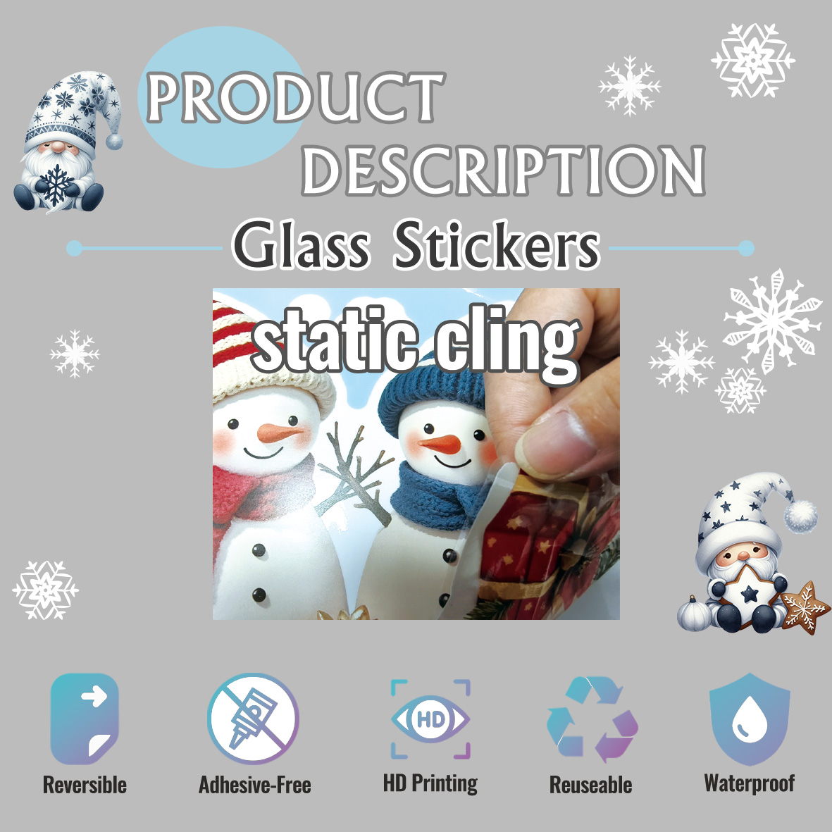 ​Christmas Window Stickers Sno - Wall Decal Nursery 리뷰 및 가격