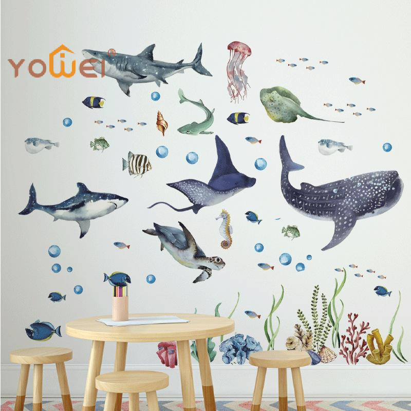 Latest Watercolor Sharks Ocean - Baby Nursery Ocean 리뷰 및 가격
