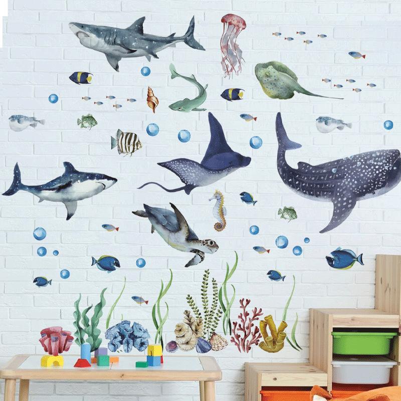 Latest Watercolor Sharks Ocean - Baby Nursery Ocean 리뷰 및 가격