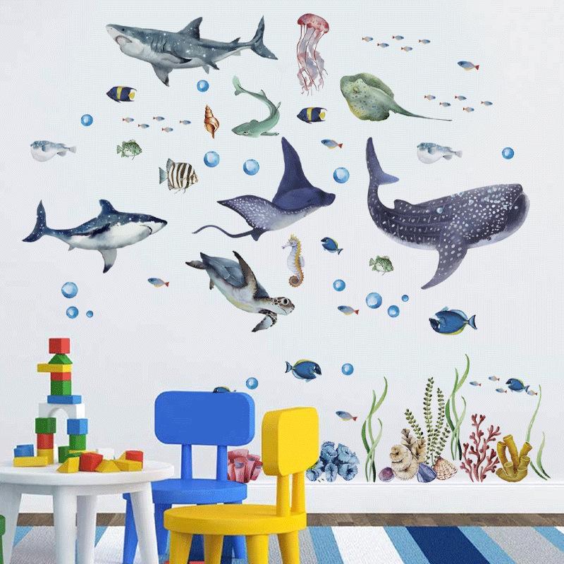 Latest Watercolor Sharks Ocean - Baby Nursery Ocean 리뷰 및 가격