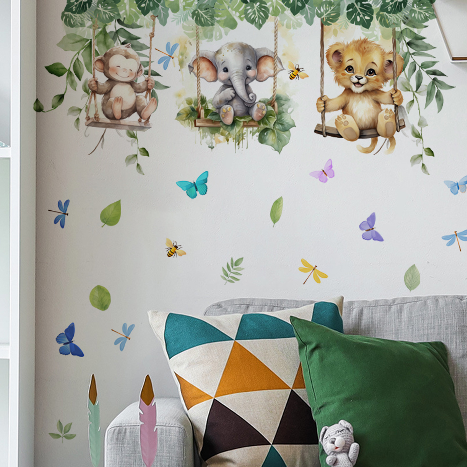 Cartoon Jungle Animals Theme W - Baby Nursery Animal Theme 리뷰 및 가격