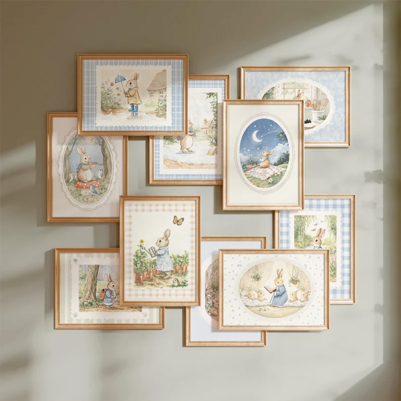 Vintage Boho Blue Plaid Rabbit - Baby Nursery Vintage 리뷰 및 가격