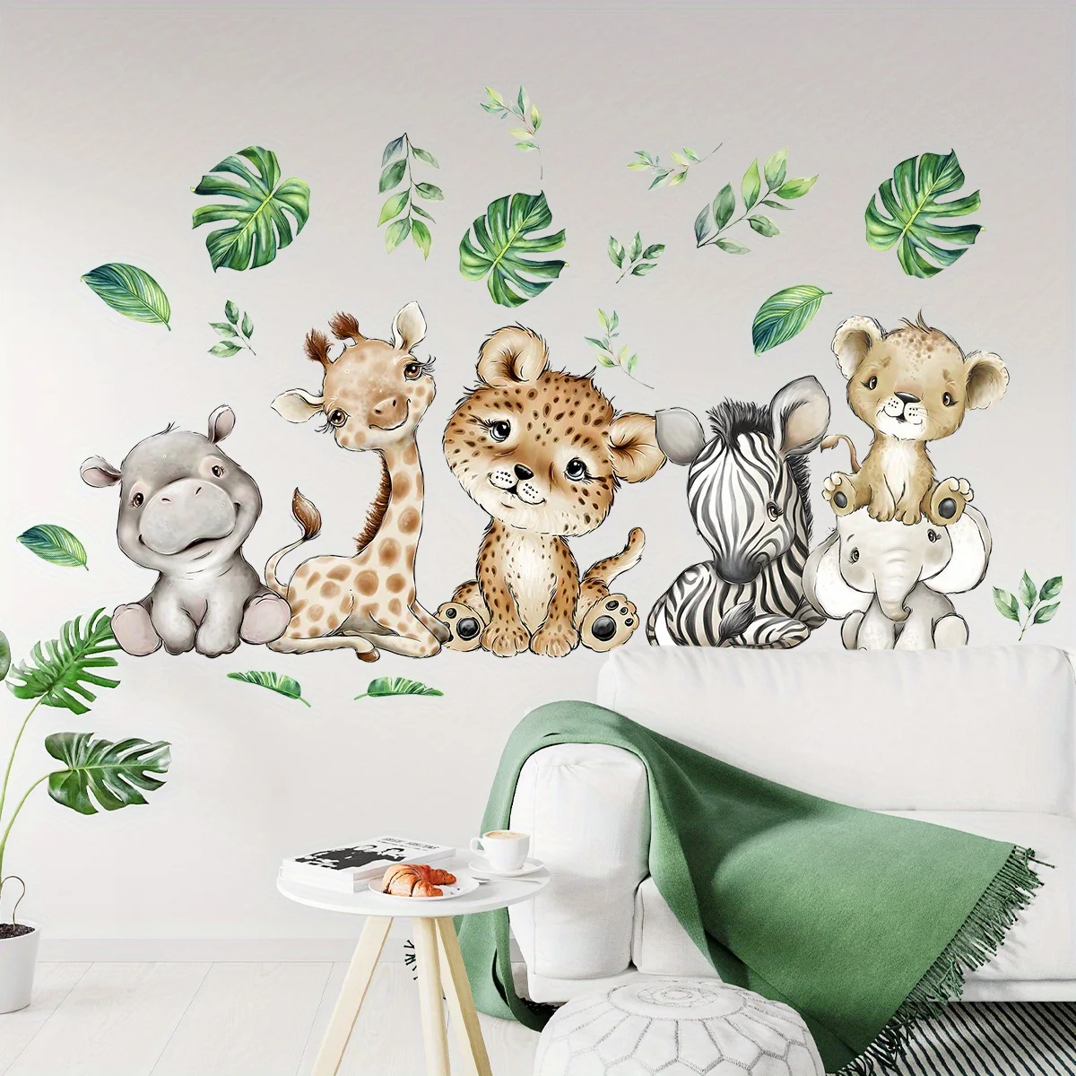 1PC Cartoon Cute Hippo Tiger E - Wall Decal Nursery 리뷰 및 가격