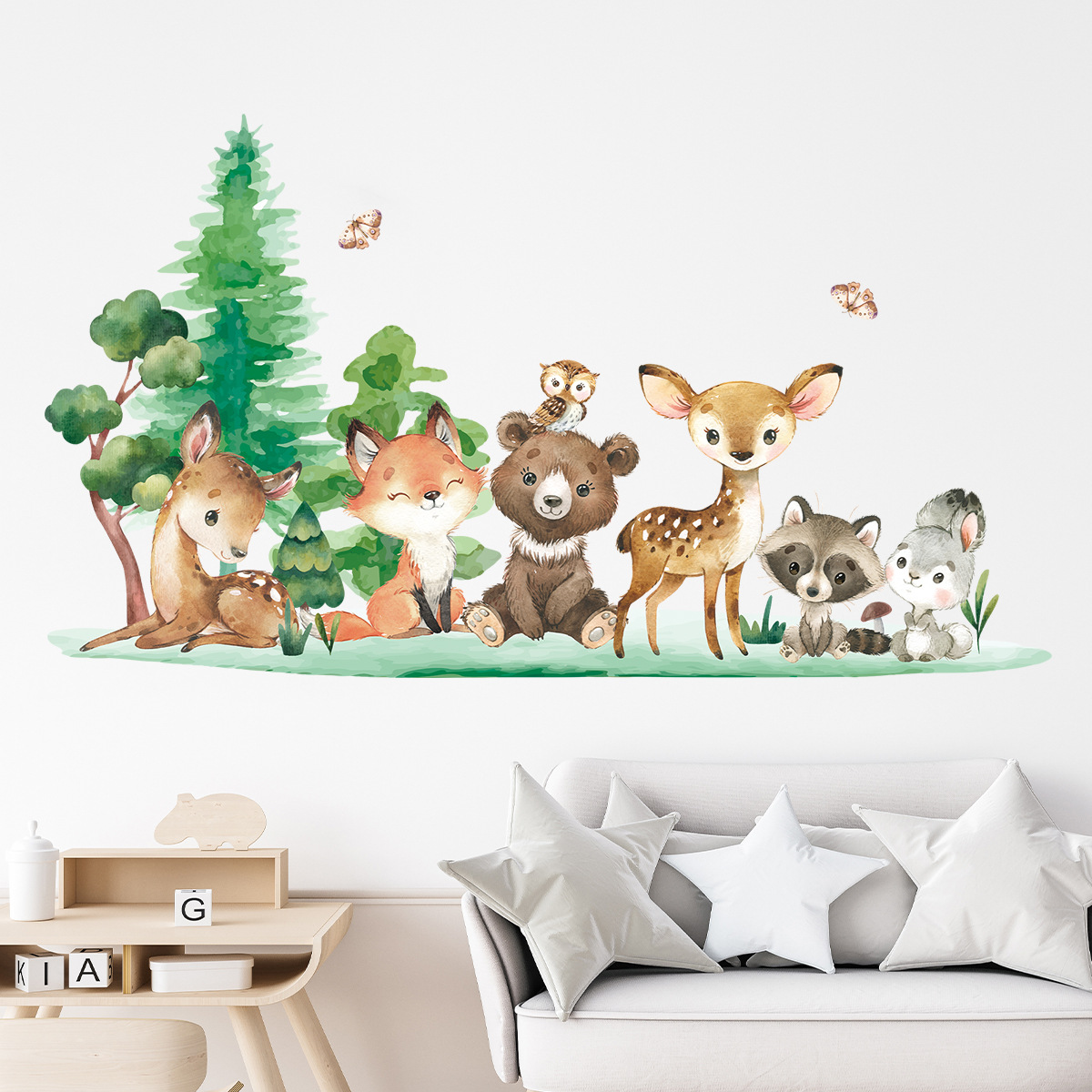 Forest Animals Theme Bear Deer - Baby Nursery Animal Theme 리뷰 및 가격