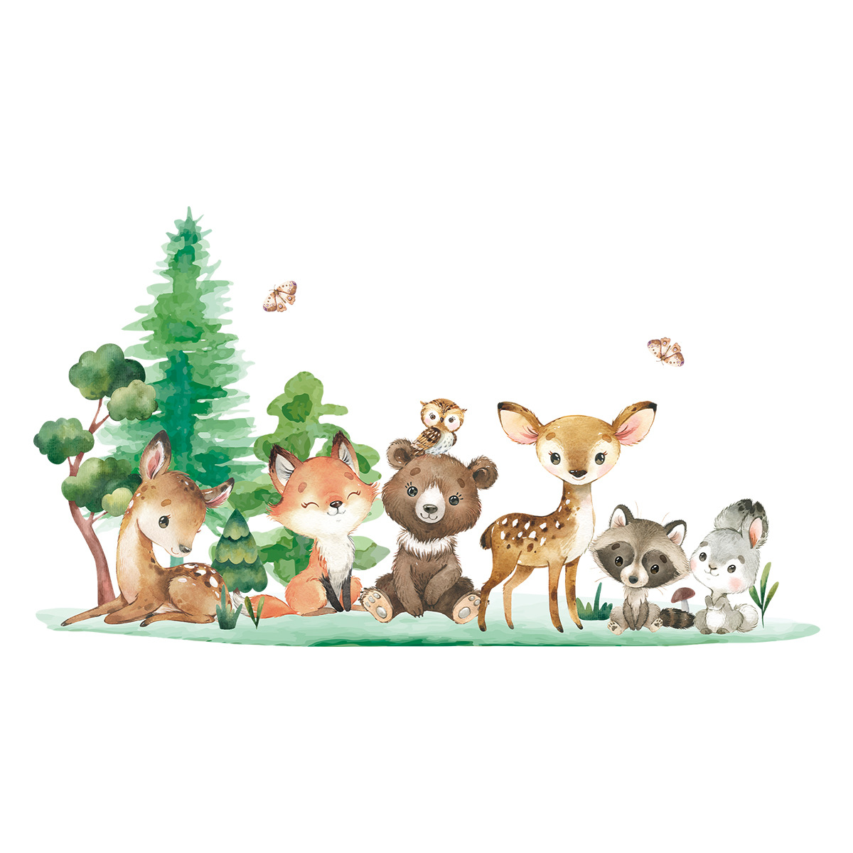 Forest Animals Theme Bear Deer - Baby Nursery Animal Theme 리뷰 및 가격