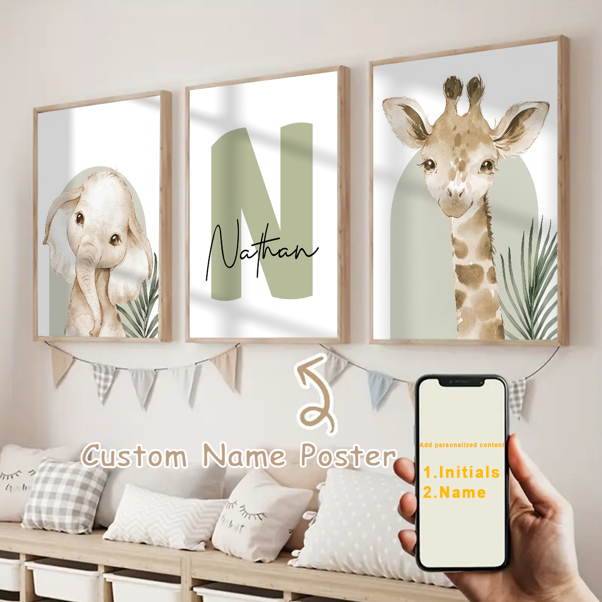 3pcs/set Customized Personaliz - Baby Nursery Wall Decor 리뷰 및 가격