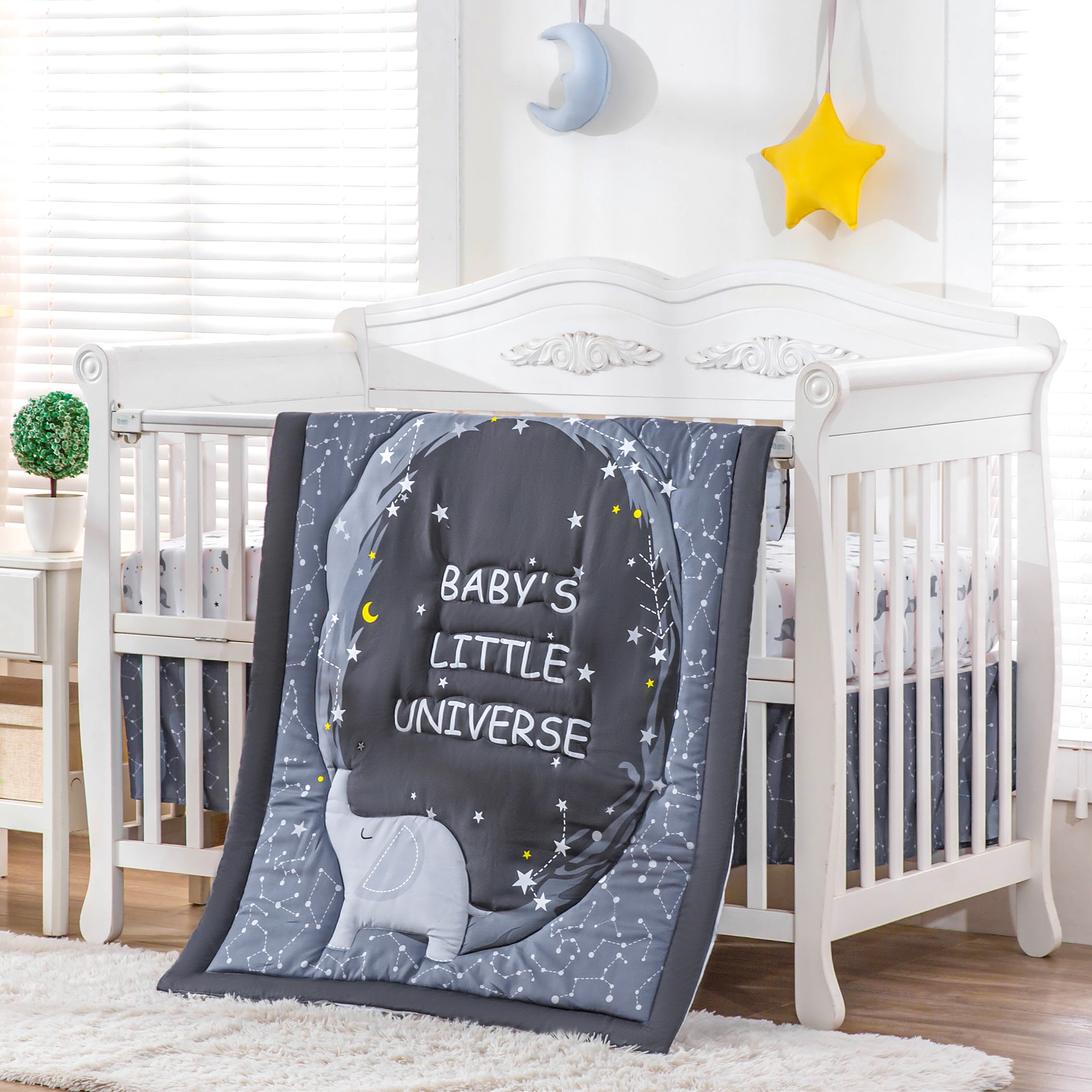 3Pcs Cosmic theme newborn Crib - Baby Nursery Animal Theme 리뷰 및 가격