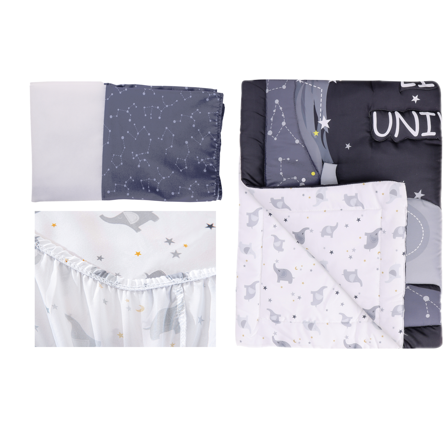 3Pcs Cosmic theme newborn Crib - Baby Nursery Animal Theme 리뷰 및 가격