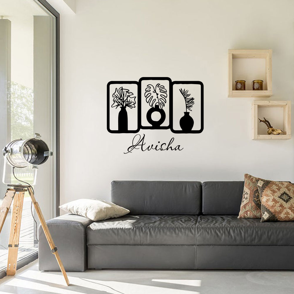 1PC Cute Vase Customizable Tex - Wall Decal Nursery 리뷰 및 가격