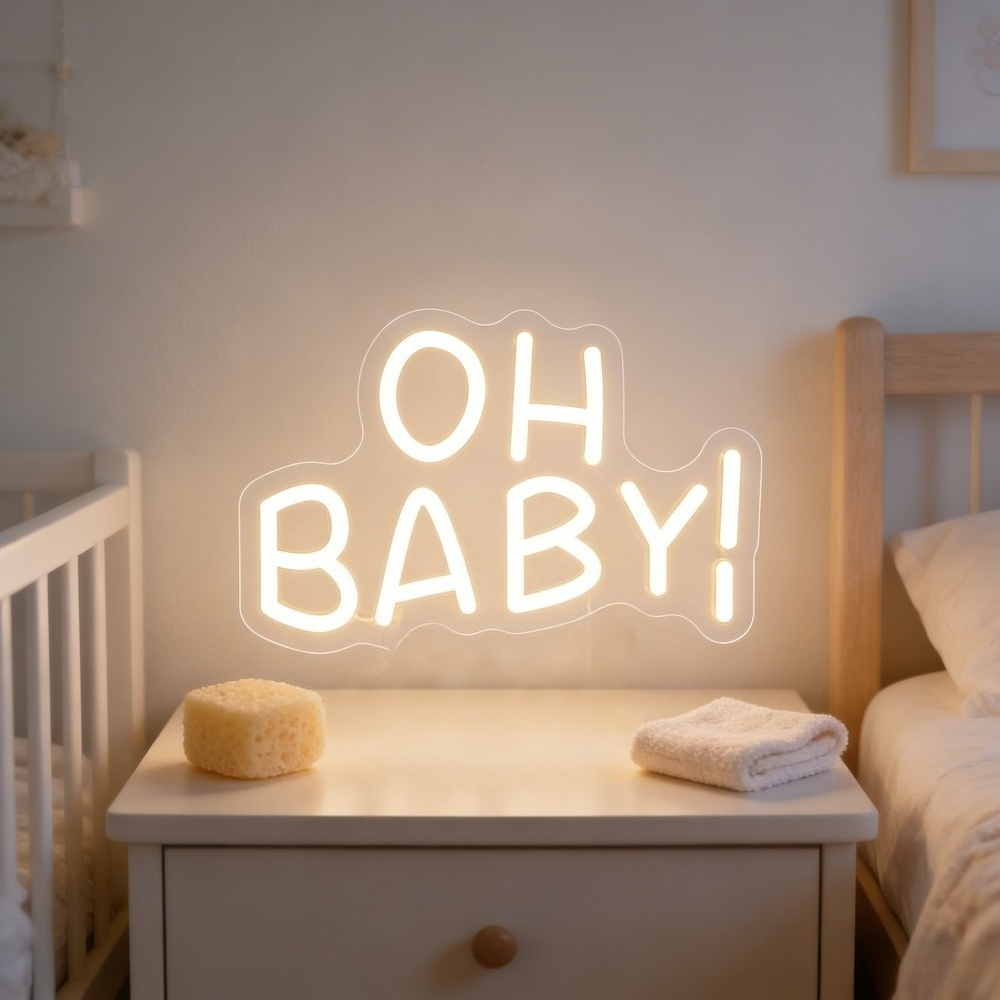 OH BABY Neon Sign for Wall Dec - Baby Nursery Art 리뷰 및 가격
