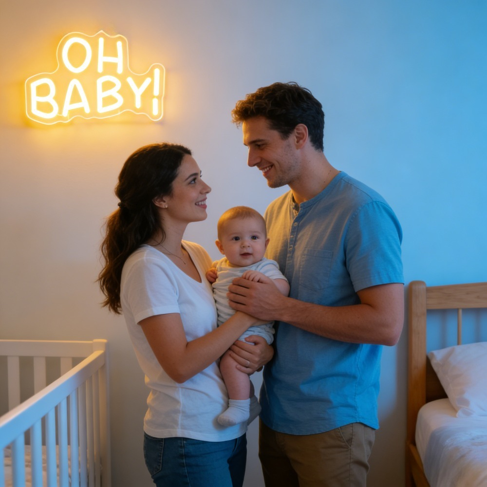 OH BABY Neon Sign for Wall Dec - Baby Nursery Art 리뷰 및 가격