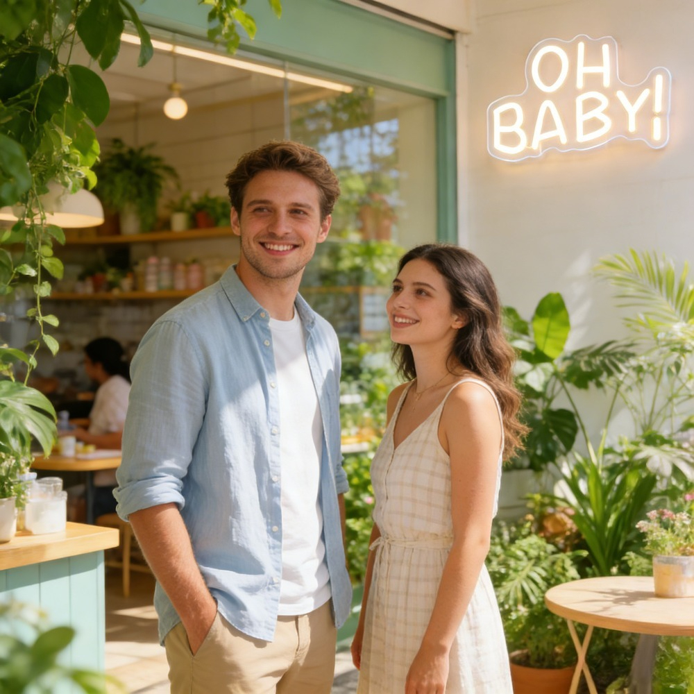 OH BABY Neon Sign for Wall Dec - Baby Nursery Art 리뷰 및 가격