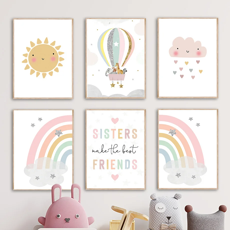 Giraffe Elephant Hot Balloon S - Baby Nursery Wall 리뷰 및 가격