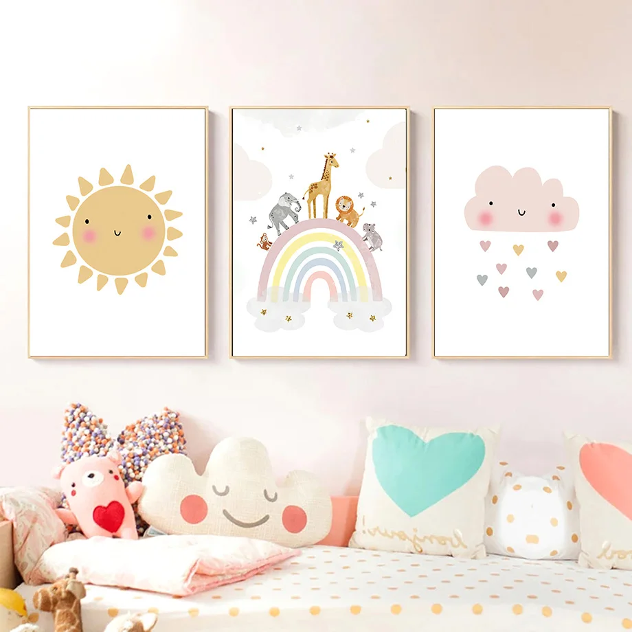 Giraffe Elephant Hot Balloon S - Baby Nursery Wall 리뷰 및 가격