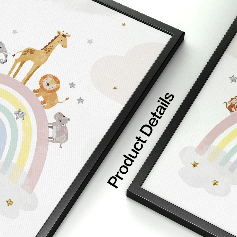 Giraffe Elephant Hot Balloon S - Baby Nursery Wall 리뷰 및 가격