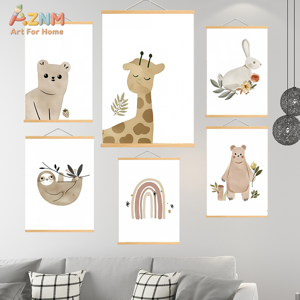 AZNM Neutral Boho Safari Anima - Baby Nursery Art 리뷰 및 가격