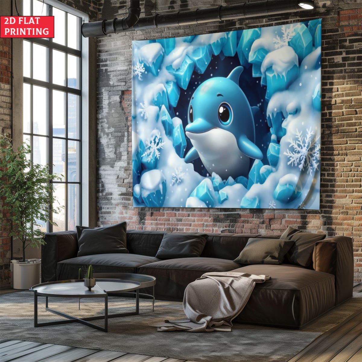 Dolphin Tapestry Cartoon Dolph - Baby Nursery Ocean Theme 리뷰 및 가격