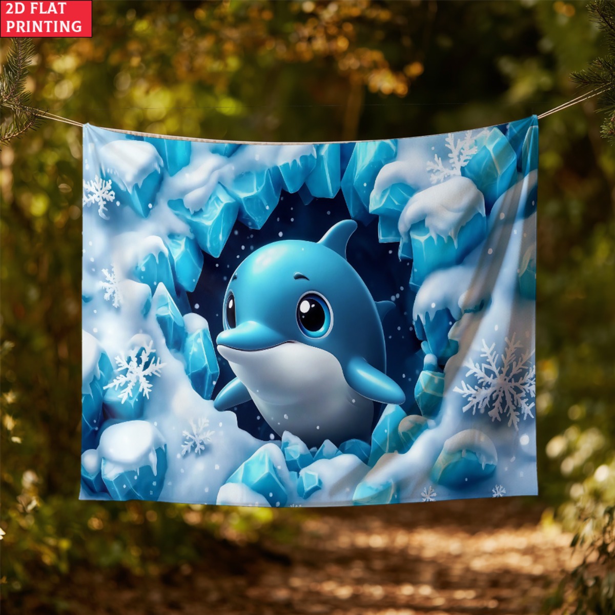 Dolphin Tapestry Cartoon Dolph - Baby Nursery Ocean Theme 리뷰 및 가격