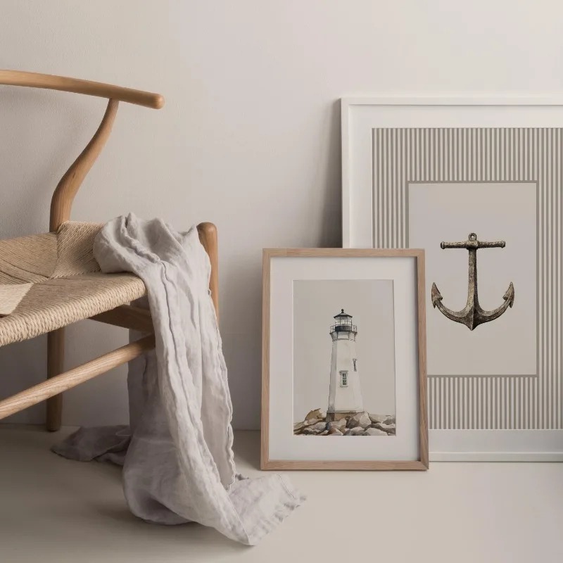 Neutral Nautical Nursery Art V - Baby Nursery Vintage 리뷰 및 가격