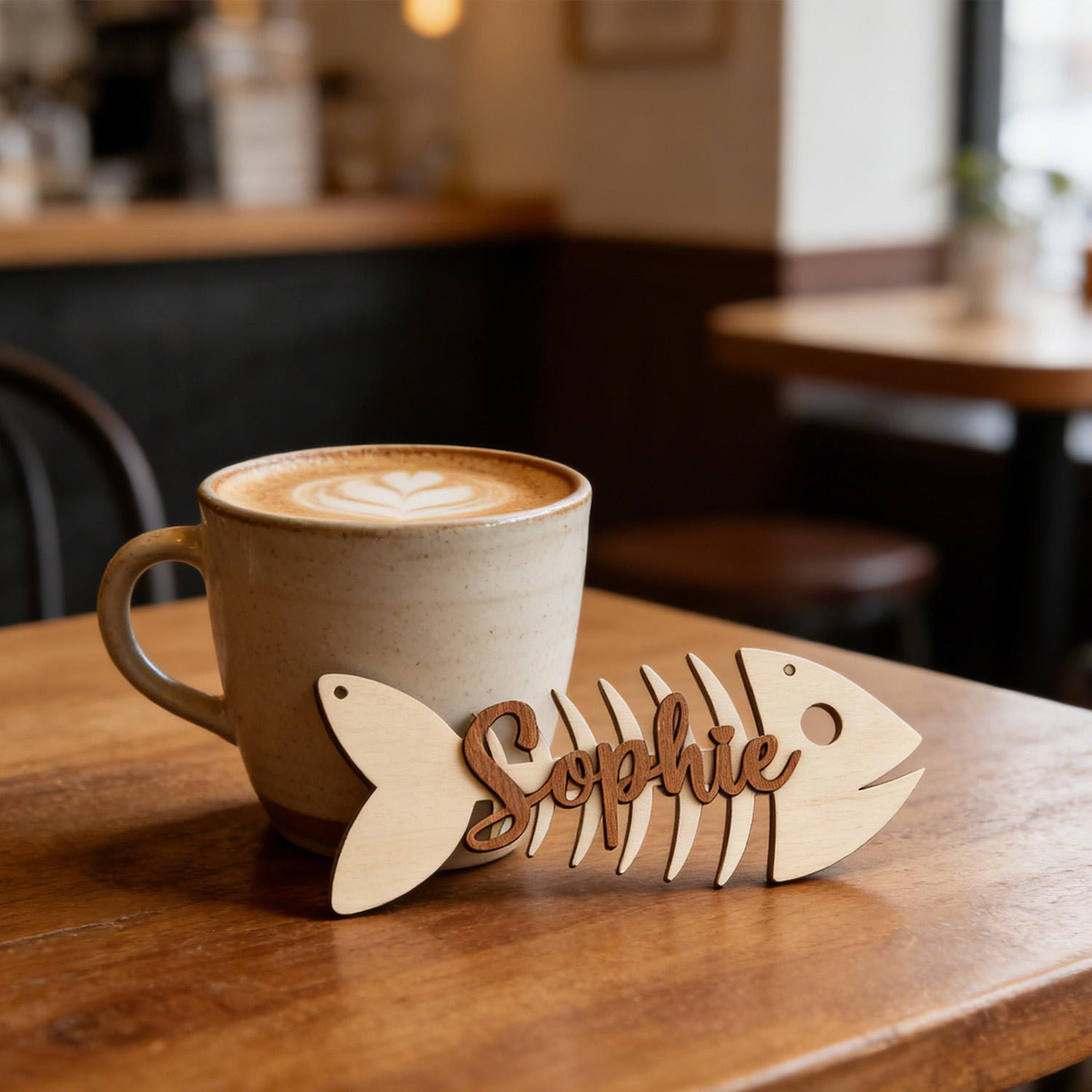 1Pc Custom Name Fish Skeleton  - Baby Nursery Office 리뷰 및 가격