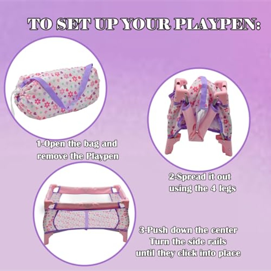 Baby Doll Nursery Playset Bed  - Baby Nursery Sets 리뷰 및 가격