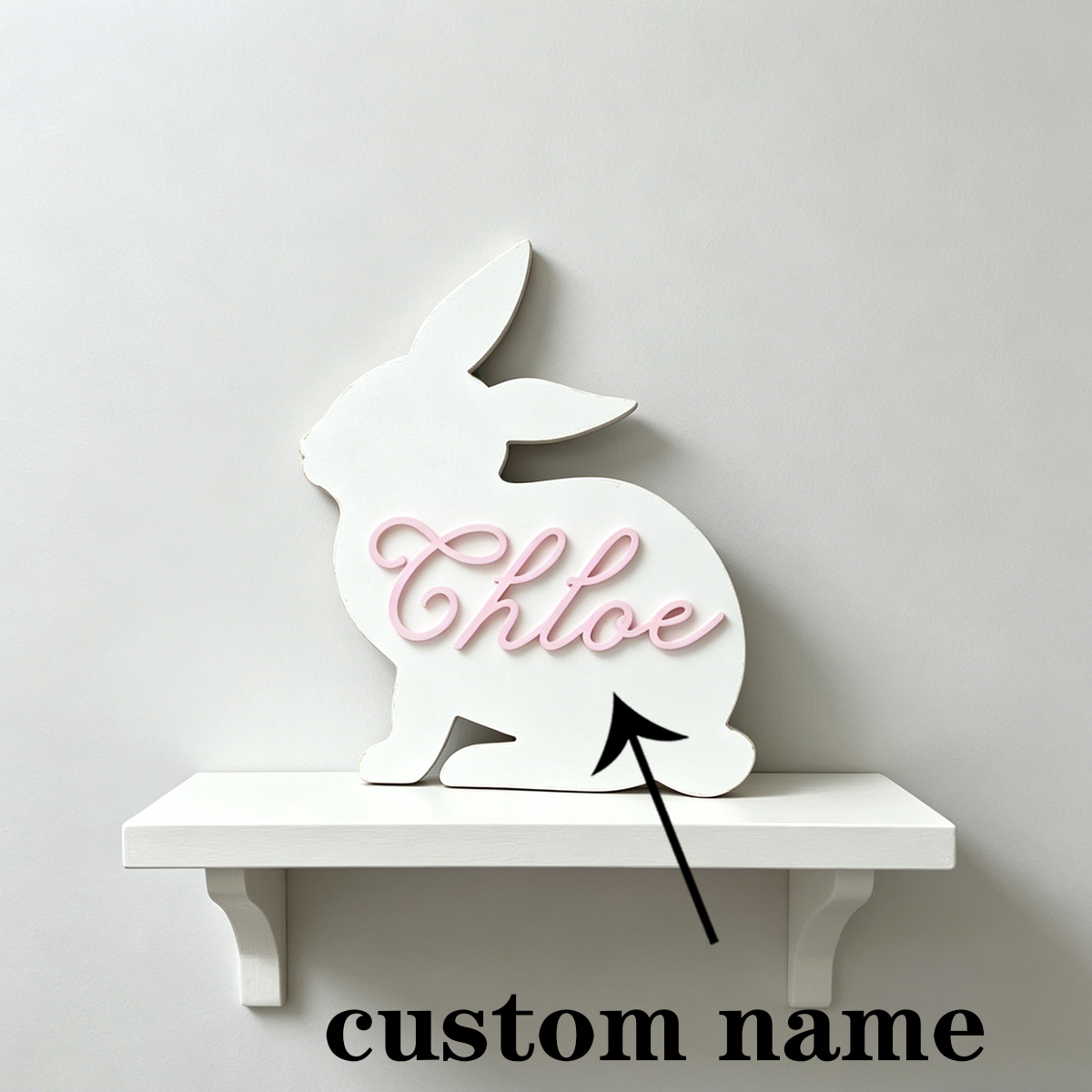1Pc Custom Cute Bunny Name Woo - Baby Nursery Office 리뷰 및 가격