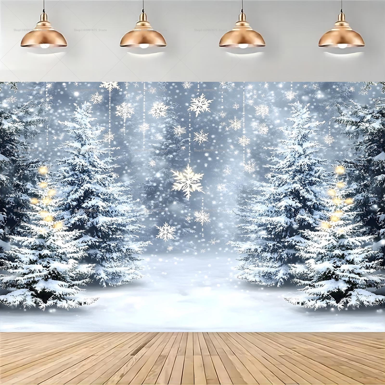 Snowy Forest Christmas Backdro - Baby Food Processor 리뷰 및 가격
