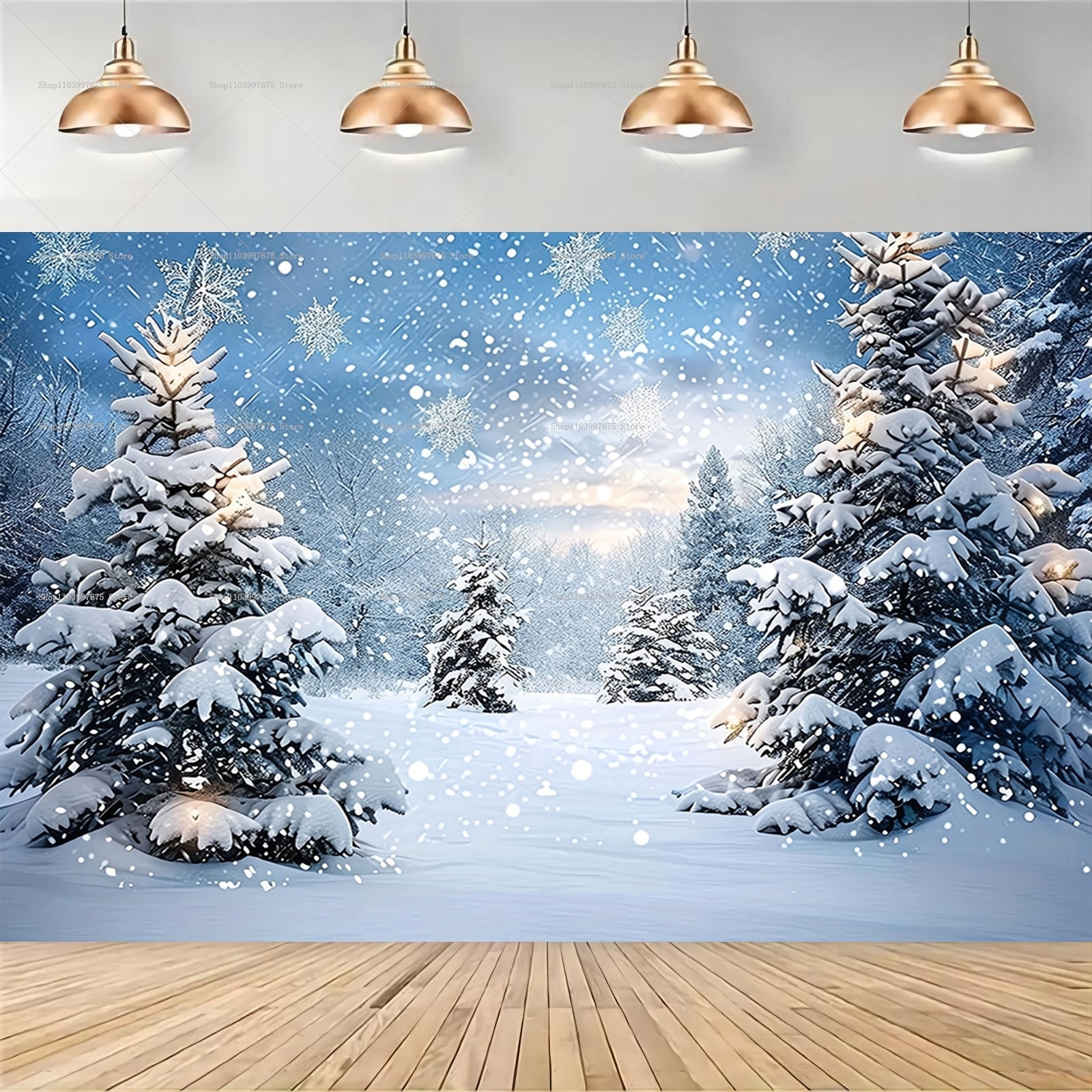 Snowy Forest Christmas Backdro - Baby Food Processor 리뷰 및 가격